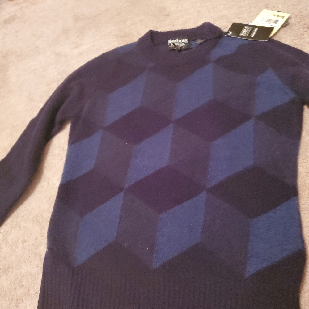 Wool Barbour Cubes Sweater